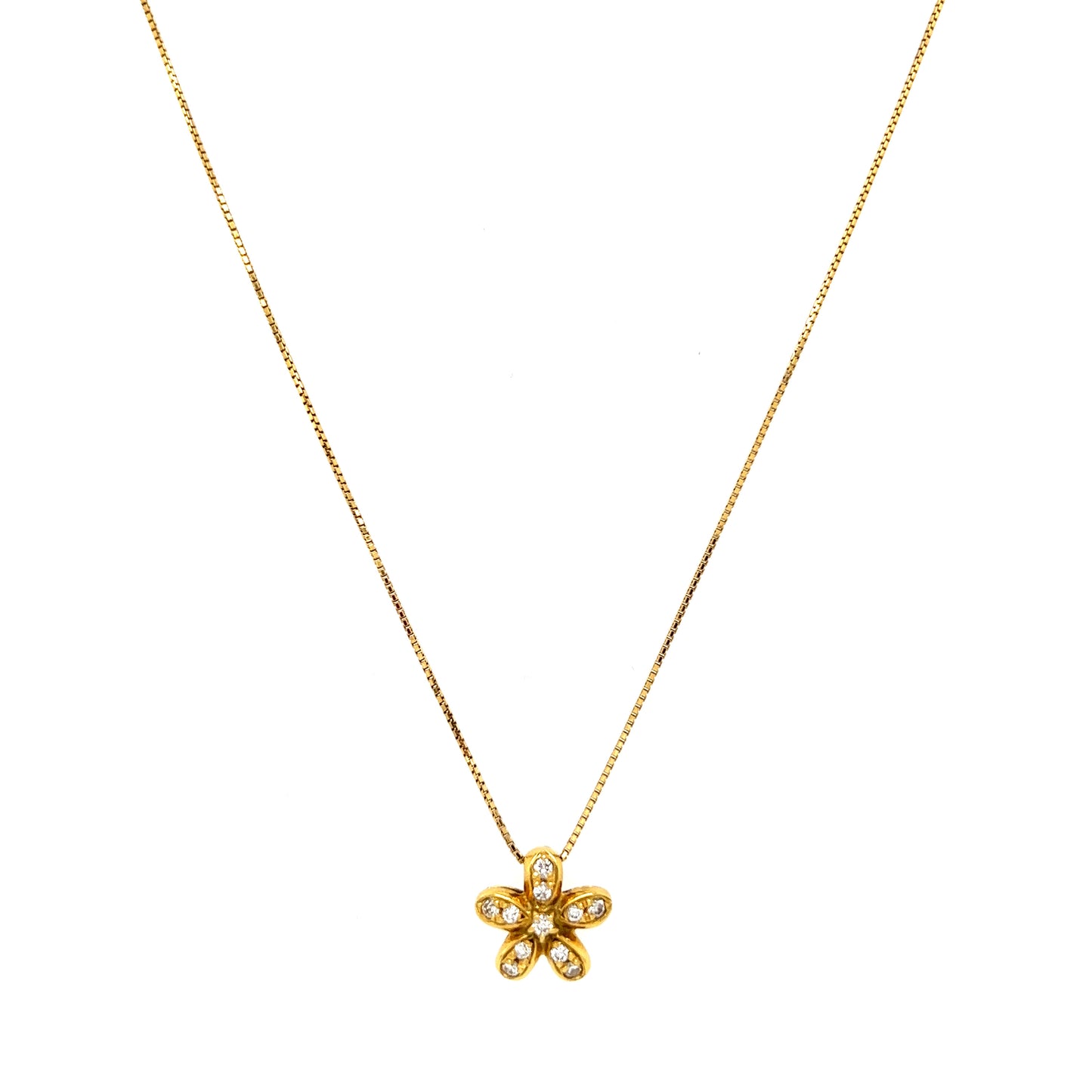 Flower Diamond Necklace