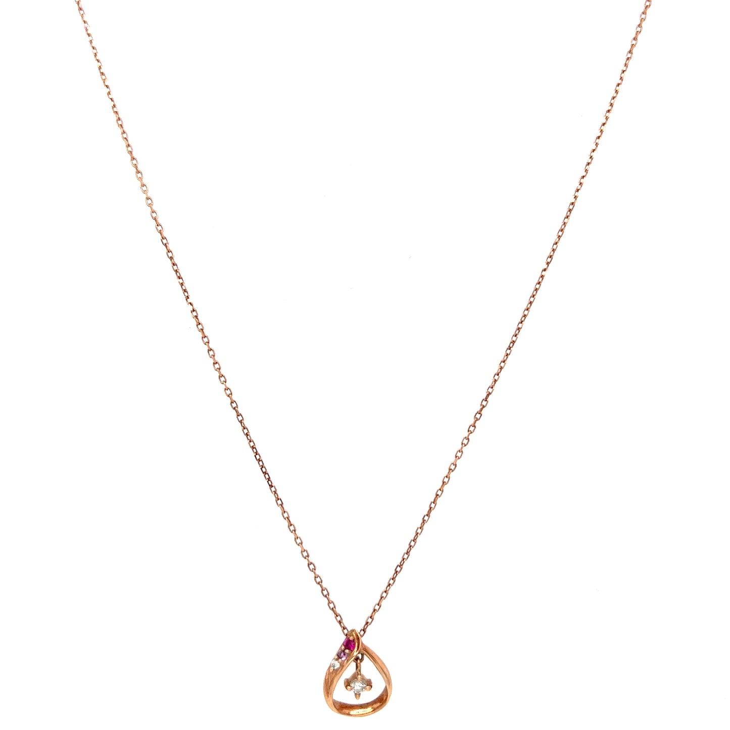 Sparkling pear diamond Necklace