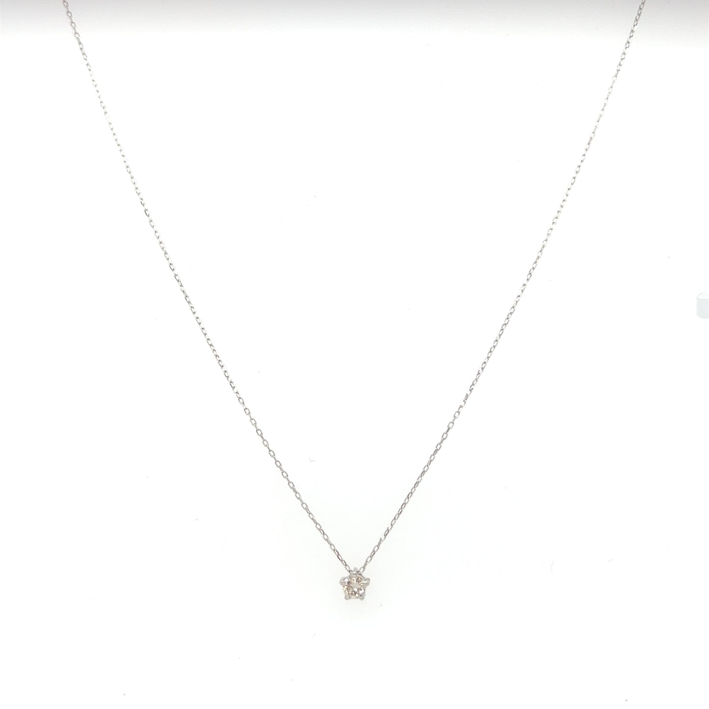 Single stone diamond necklace