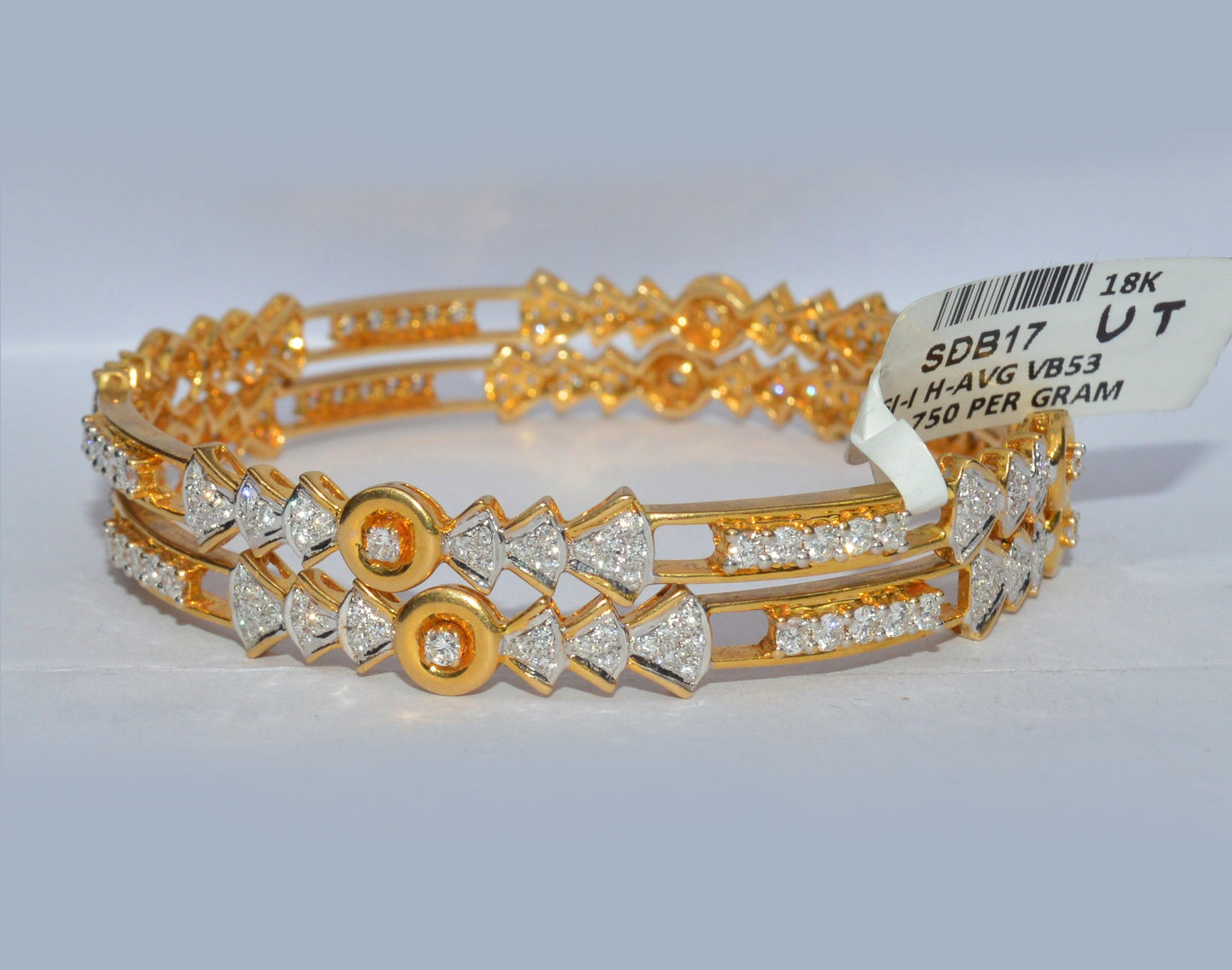Timeless 18k Diamond And Gold Bangle