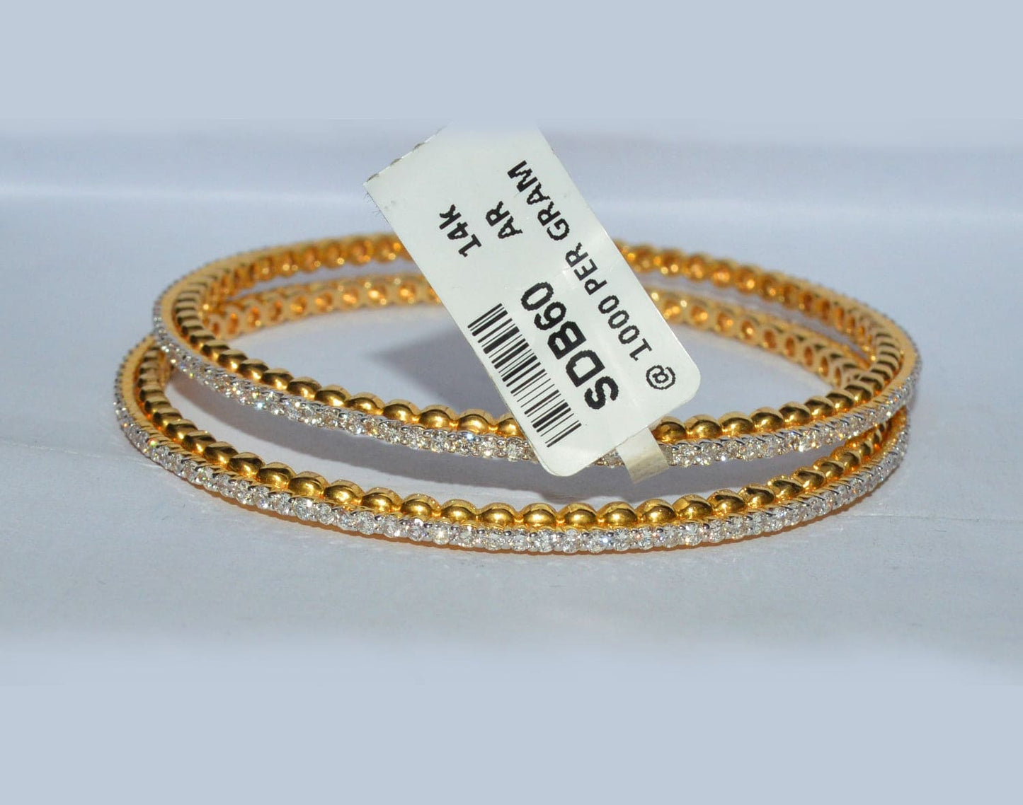 Serene 18k Yellow Gold Diamond Bangle