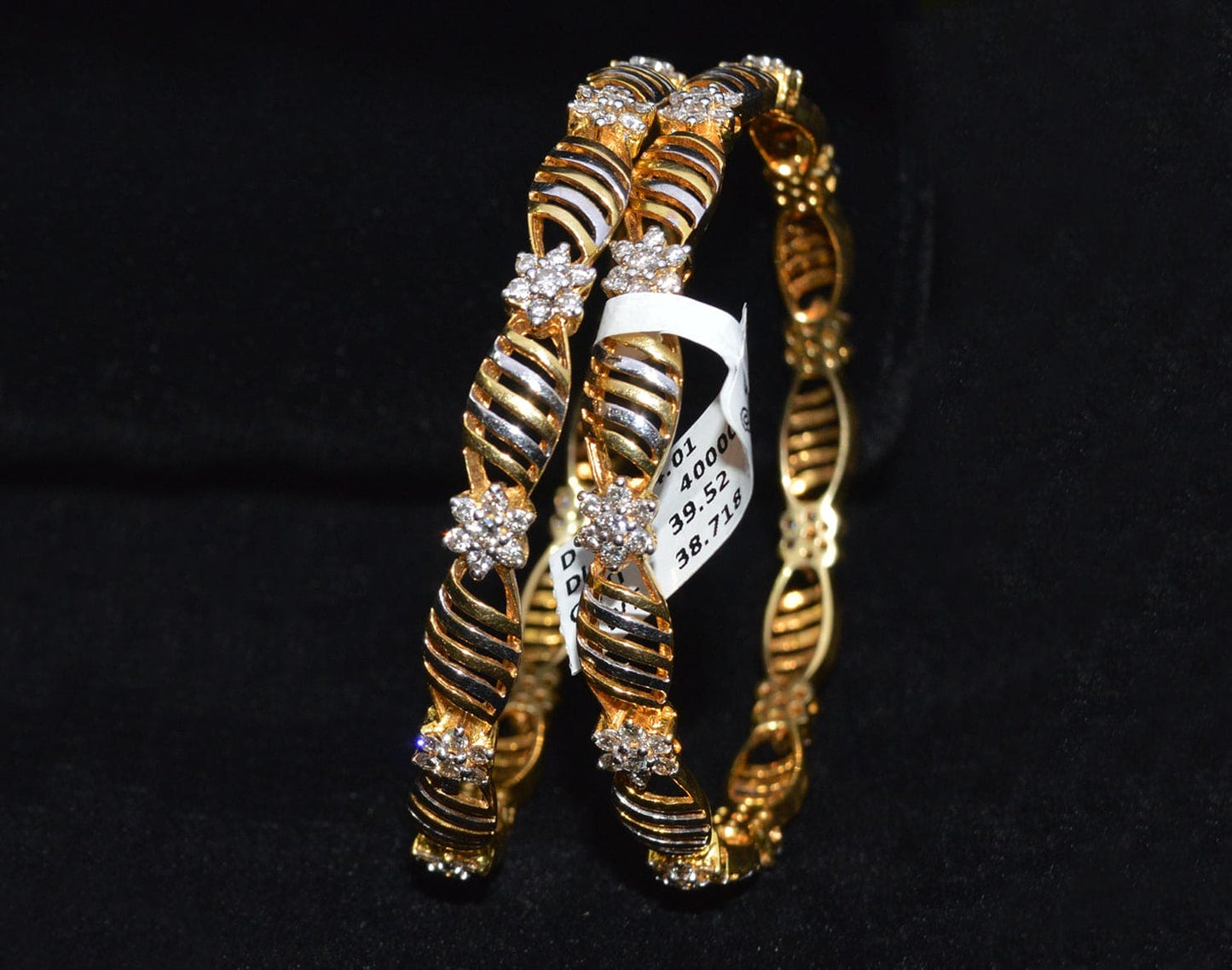 Timeless 18k Yellow & White Gold Diamond Bangle