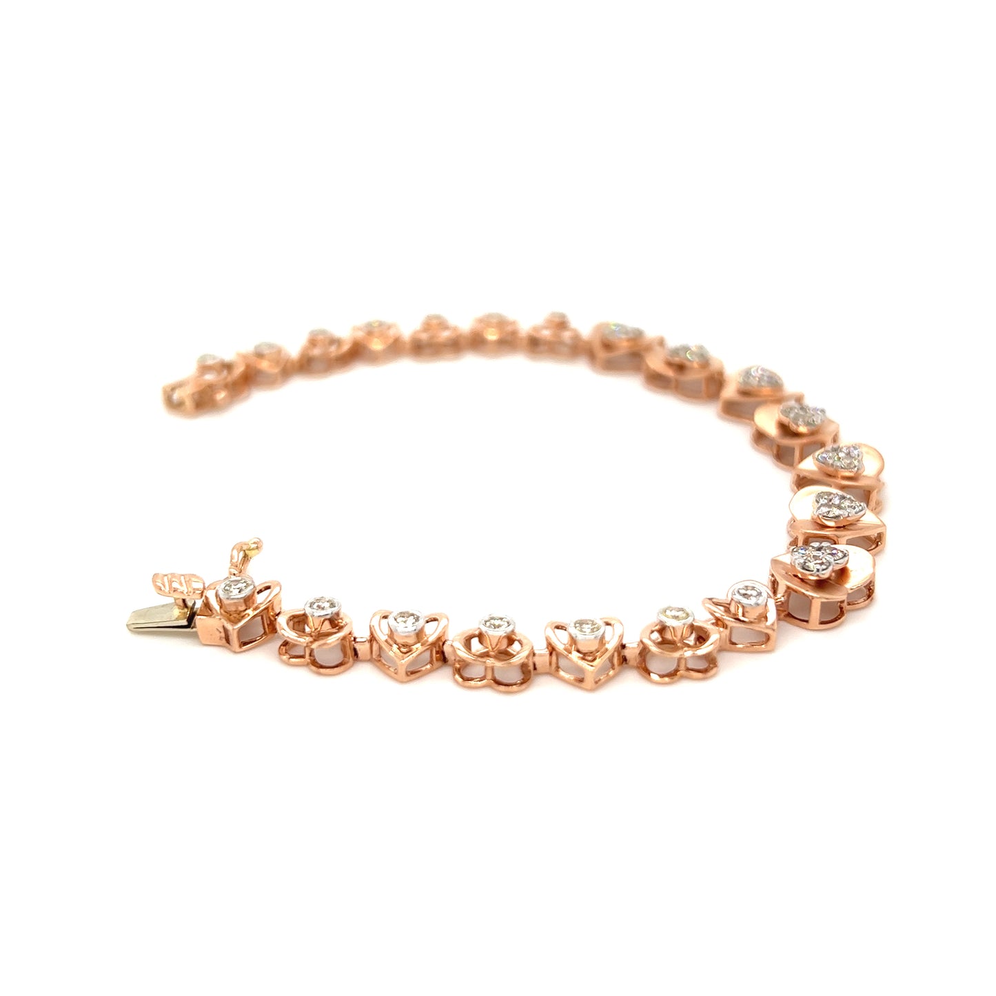 Diamond Hearts Bracelet