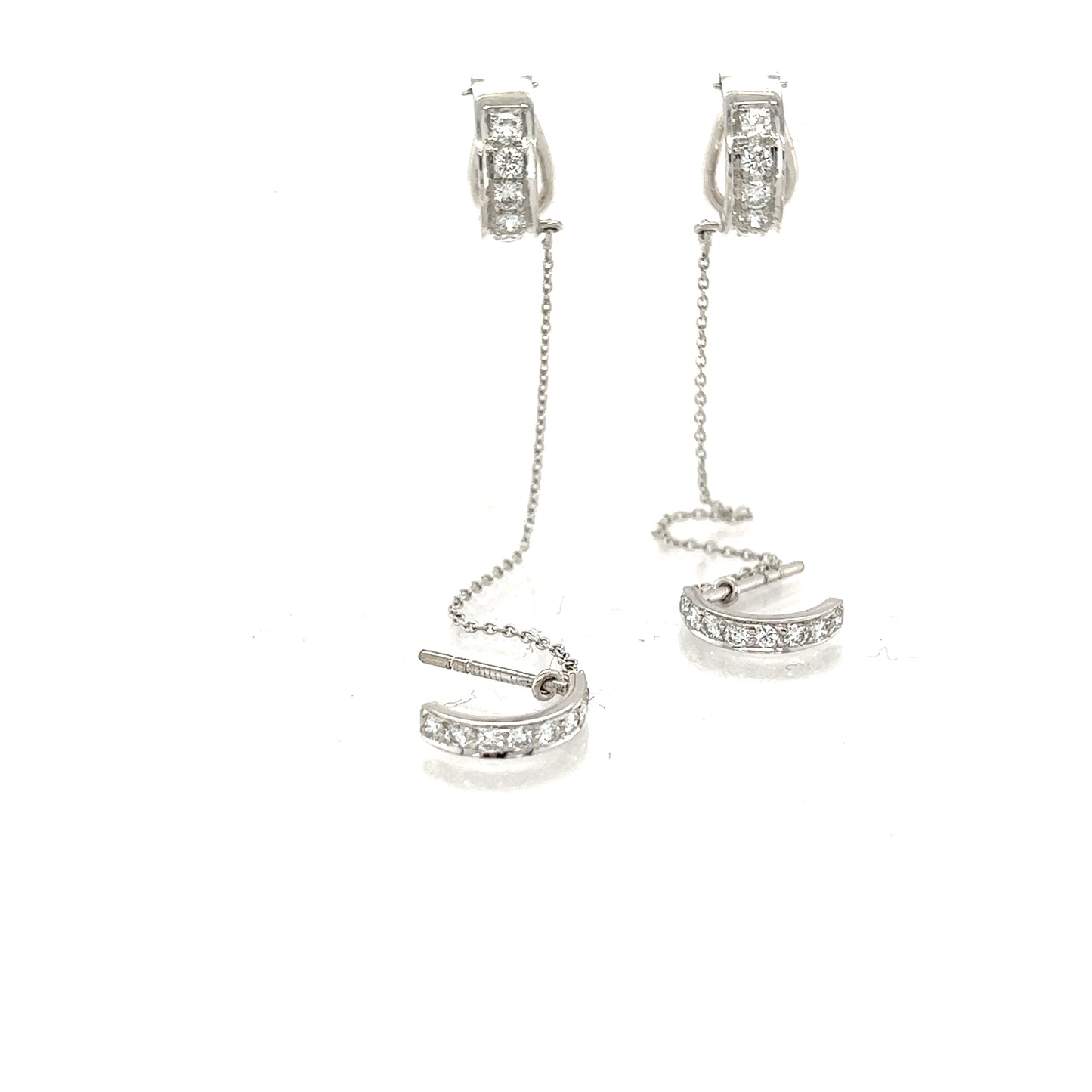 Pear Shaped Brilliant Cut Diamond Earrings