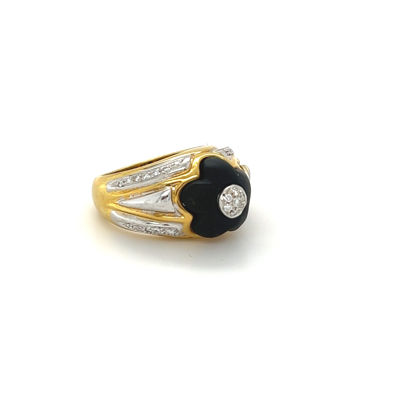 K18 Glamorous Floral Diamond Ring