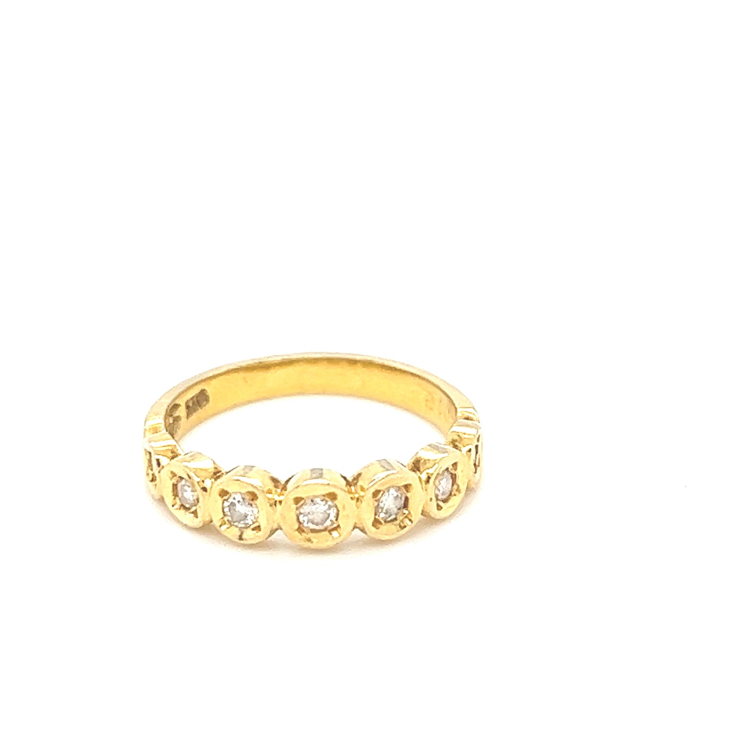 18K Diamond knot band
