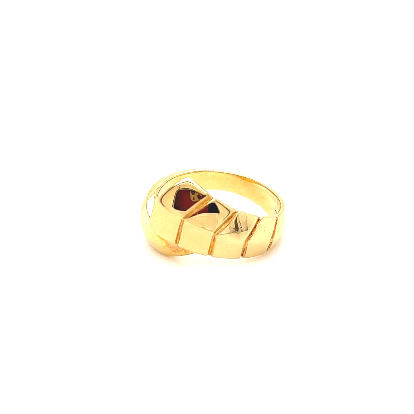 18K Open circle statement ring
