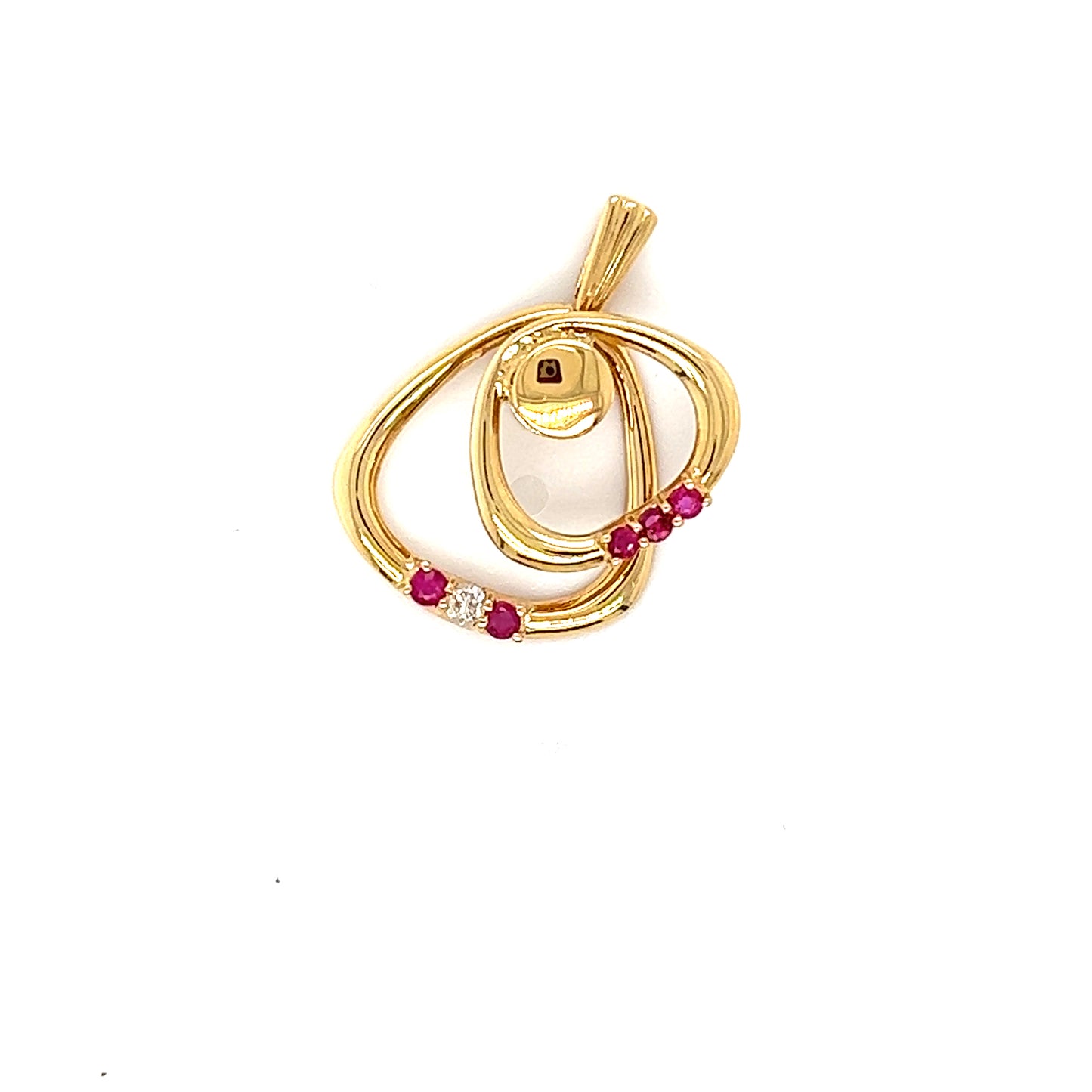 Estate Ruby Diamond Pendant