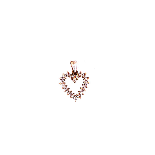 Heart Wreath gold pendant