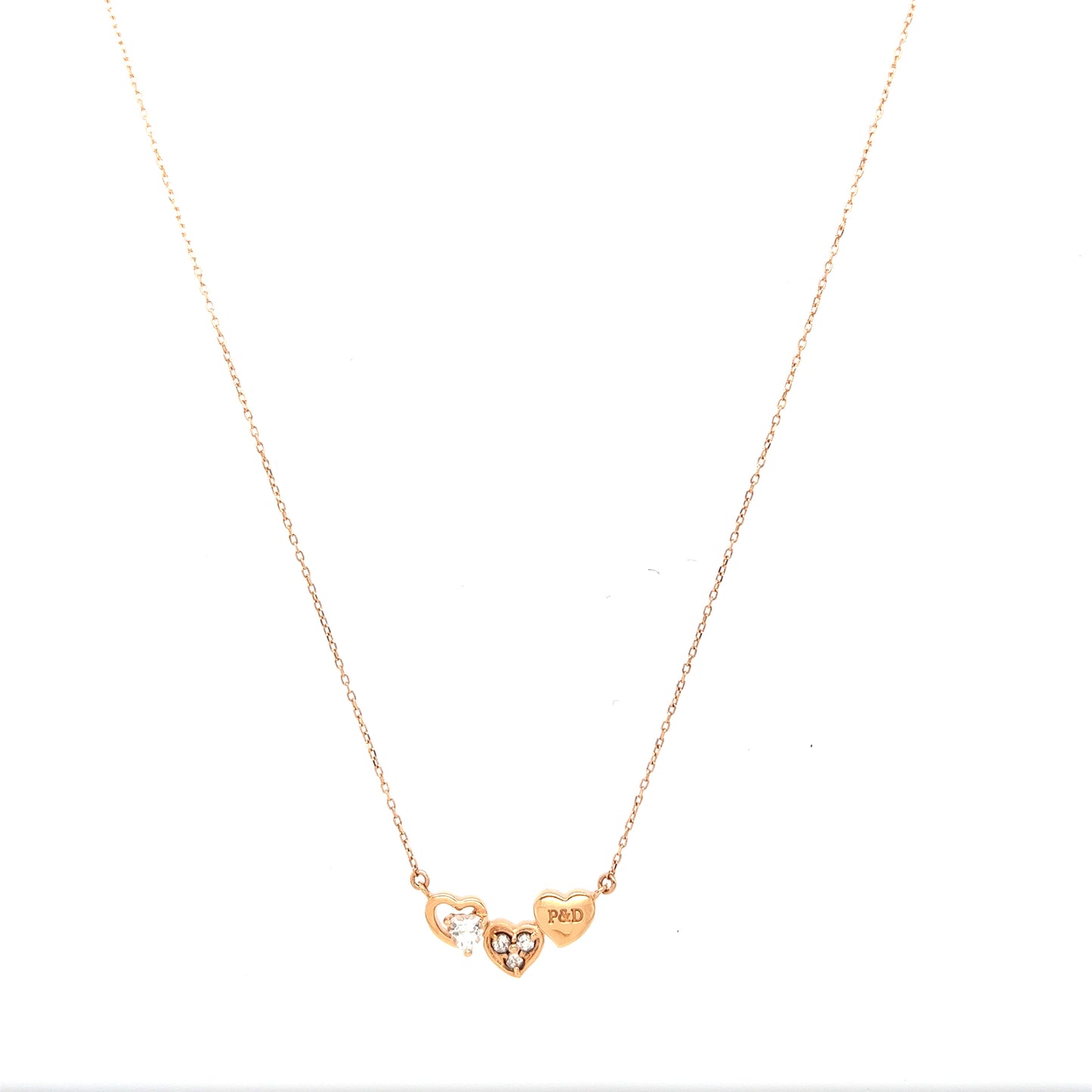 Rose Gold Heart Pendants