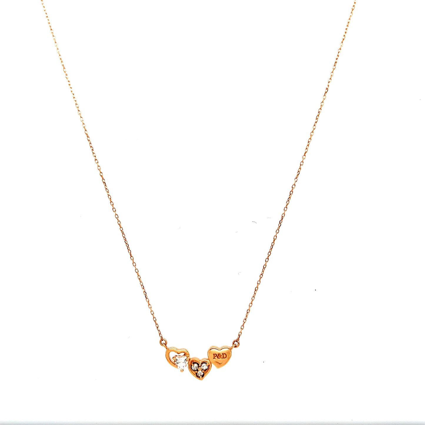 Rose Gold Heart Pendants