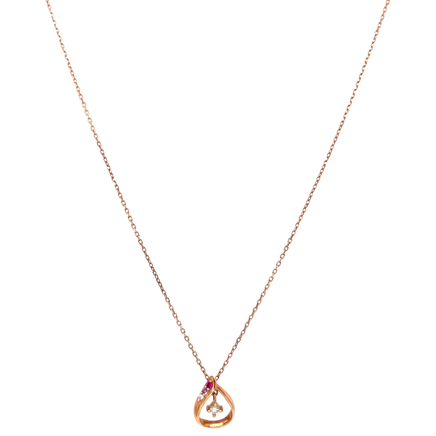 Sparkling pear diamond Necklace