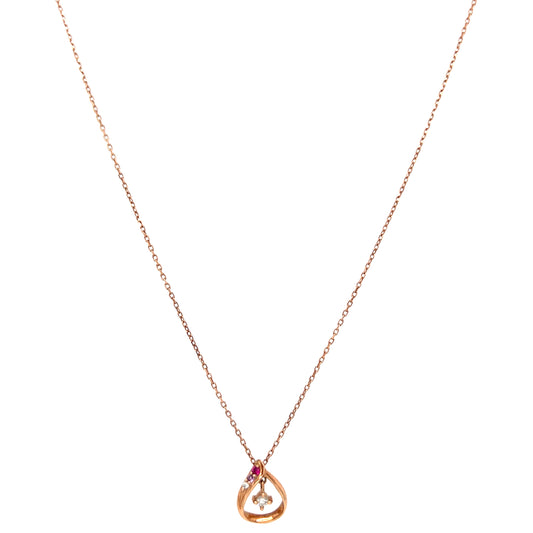 Sparkling pear diamond Necklace