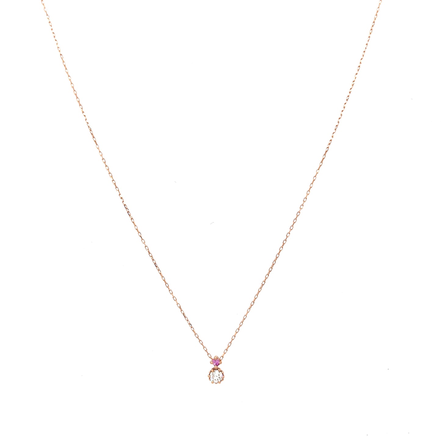 Pink sapphire pendant necklace