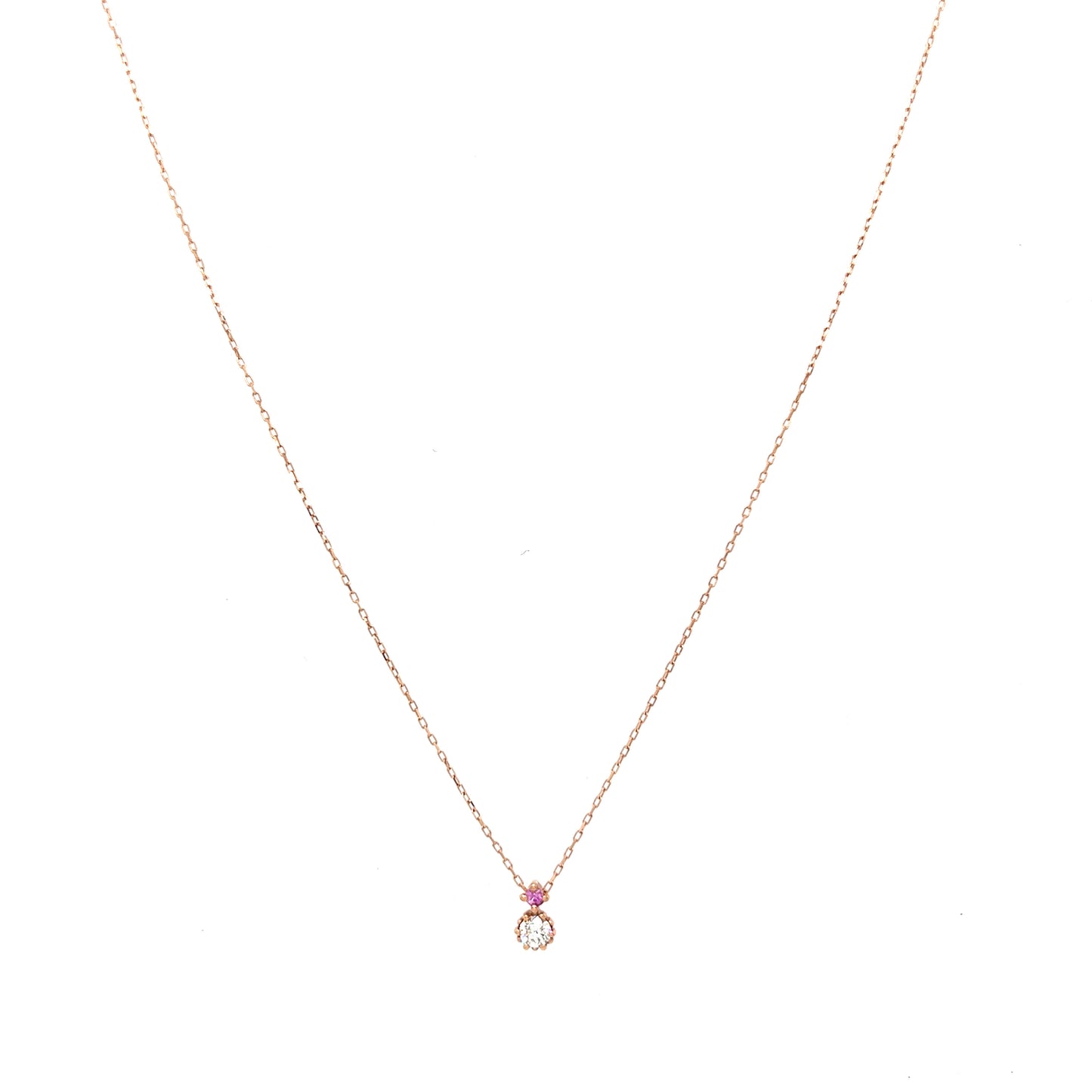 Pink sapphire pendant necklace