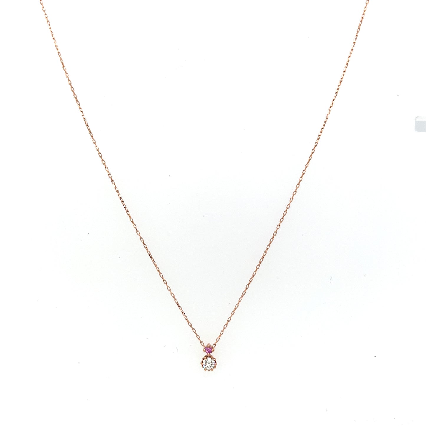 Pink sapphire pendant necklace