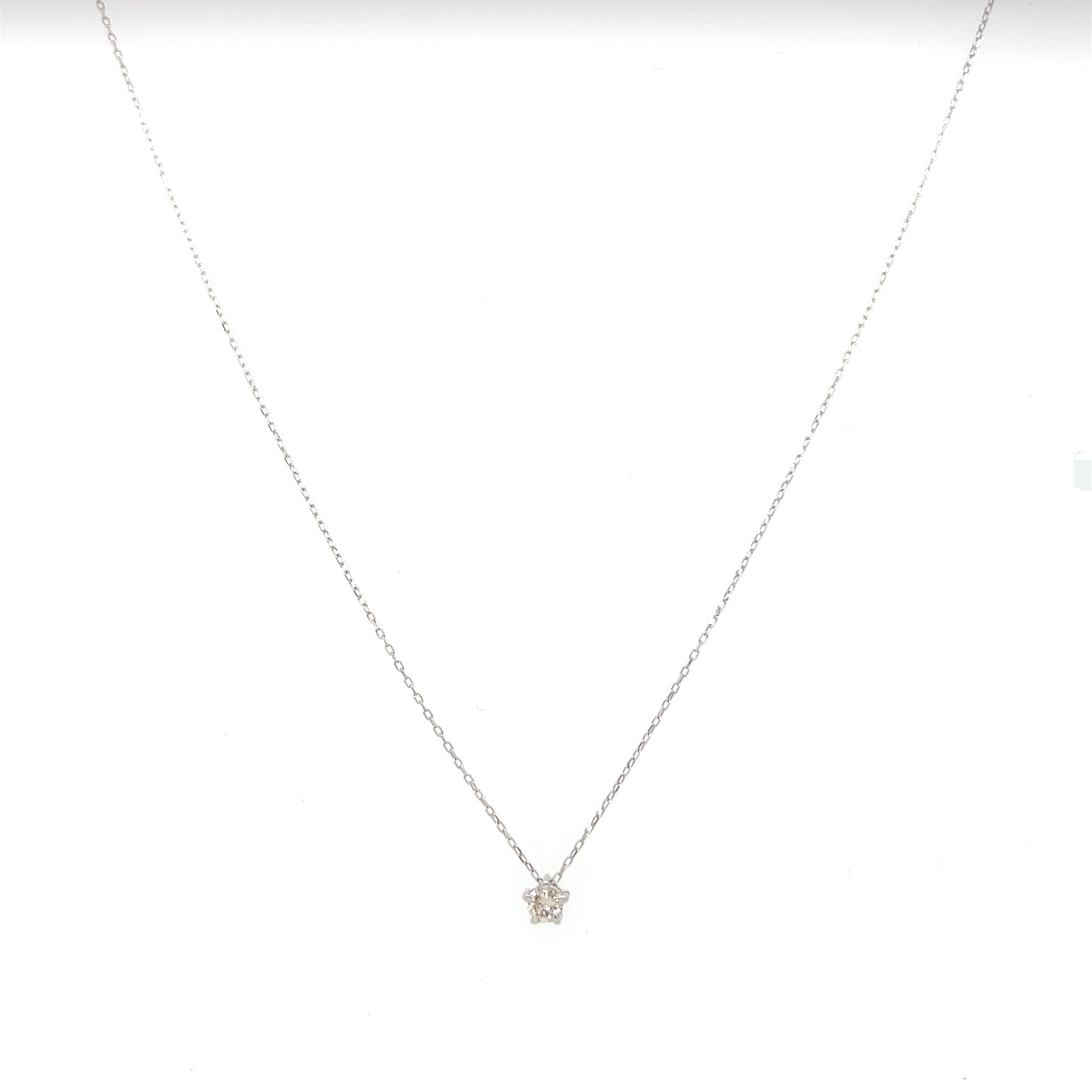 Single stone diamond necklace