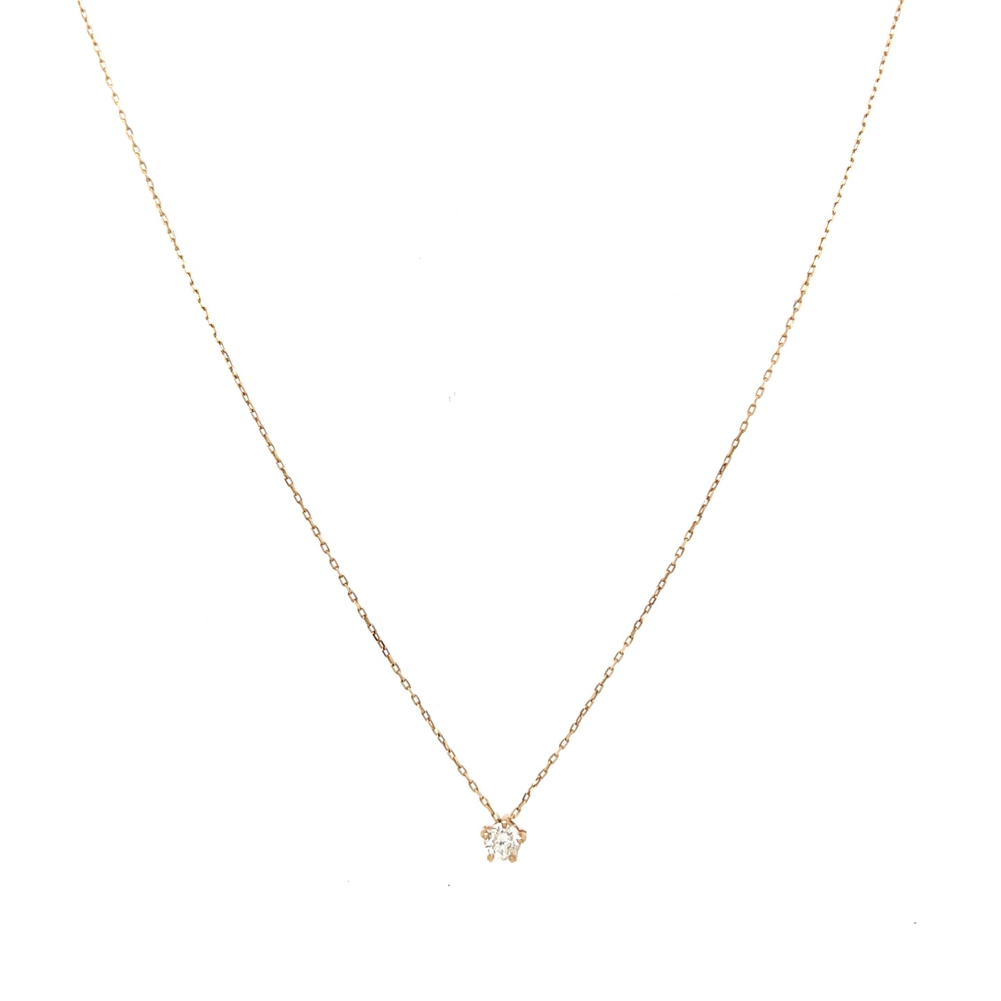 Tiny CZ diamond necklace