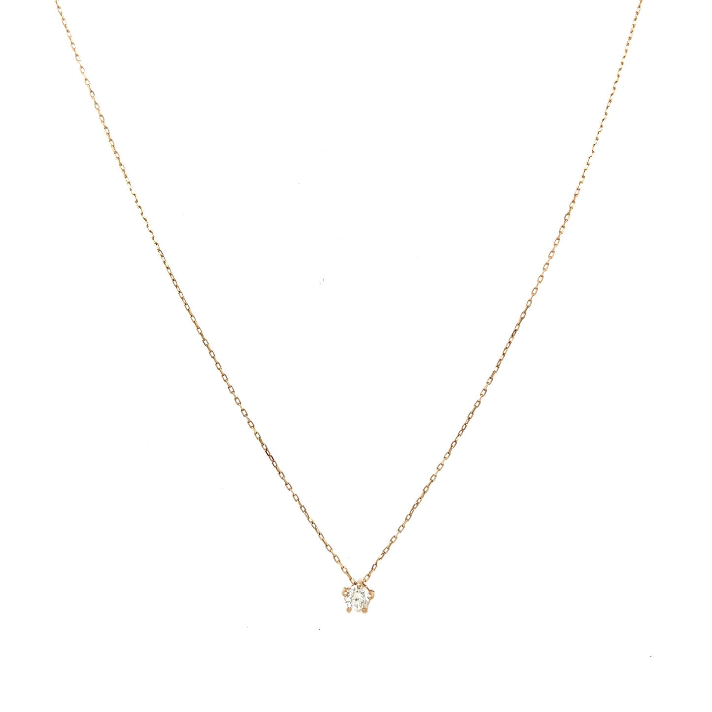 Tiny CZ diamond necklace