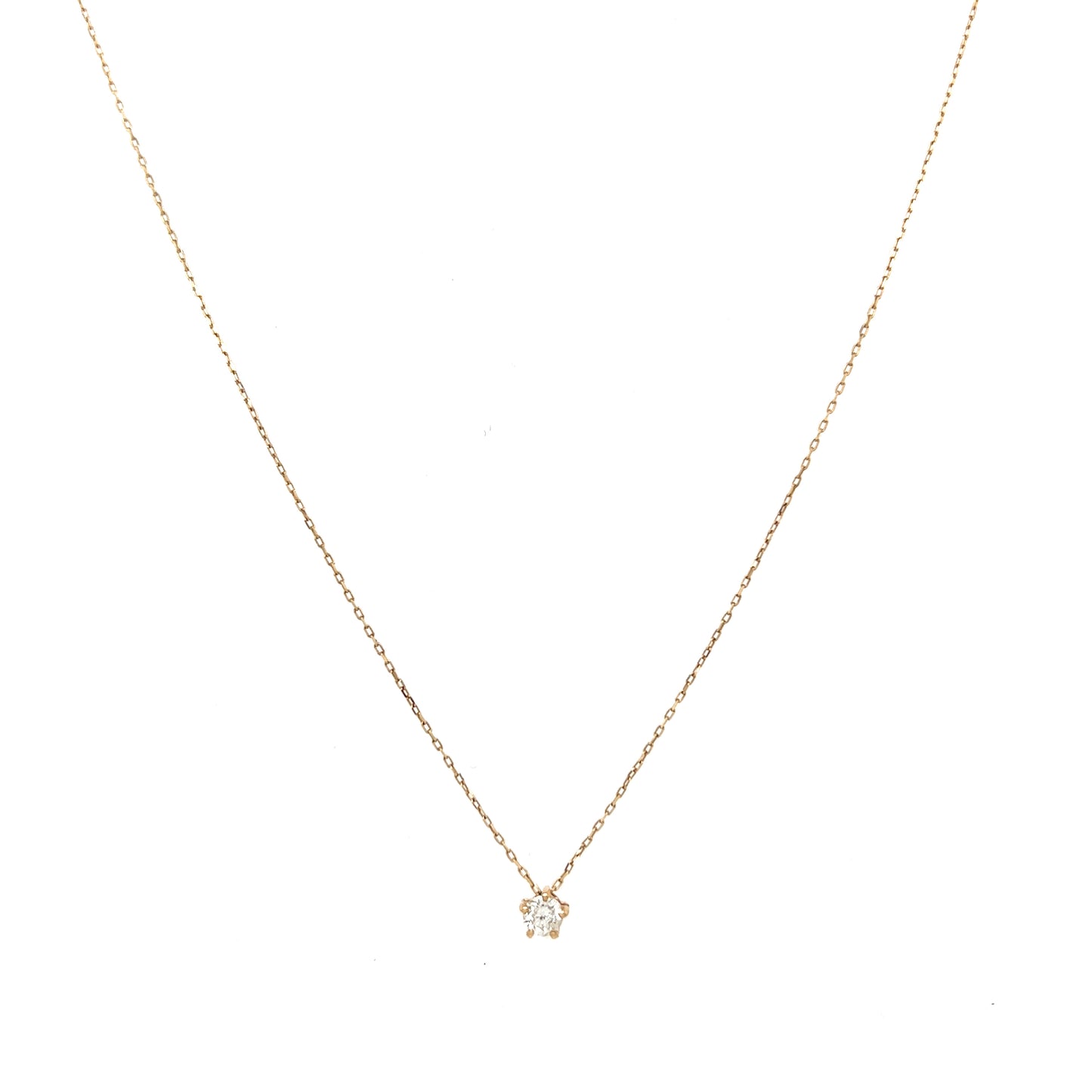 Tiny CZ diamond necklace