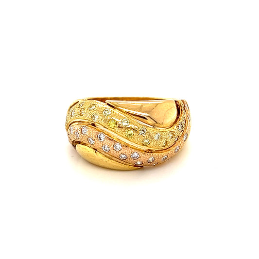 18K Diamond cluster ring