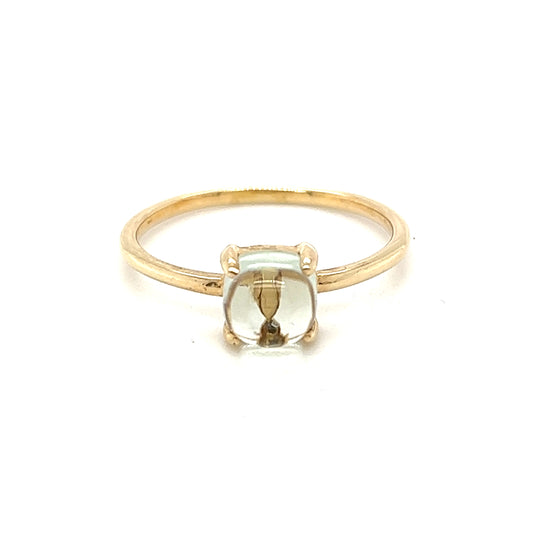 10K Agate Ball Stone Ring