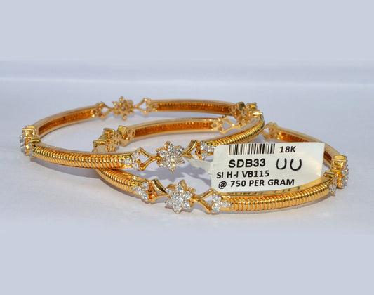 Sleek & Serene 18k Yellow Gold Bangles