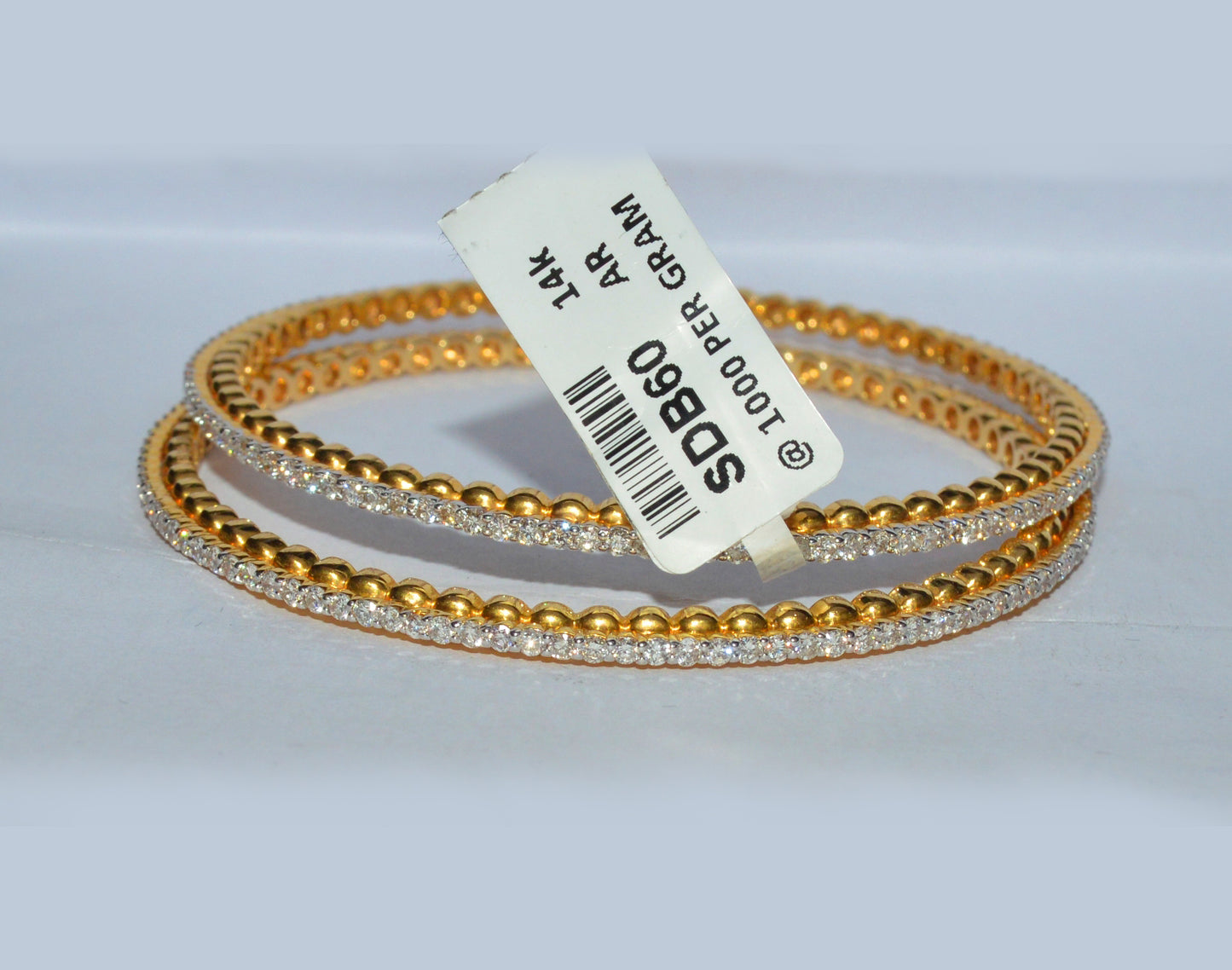 Serene 18k Yellow Gold Diamond Bangle