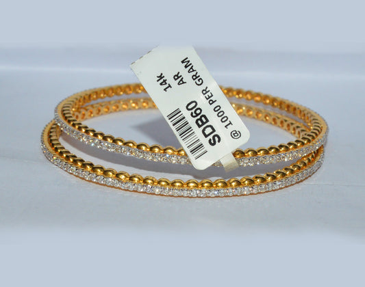 Serene 18k Yellow Gold Diamond Bangle