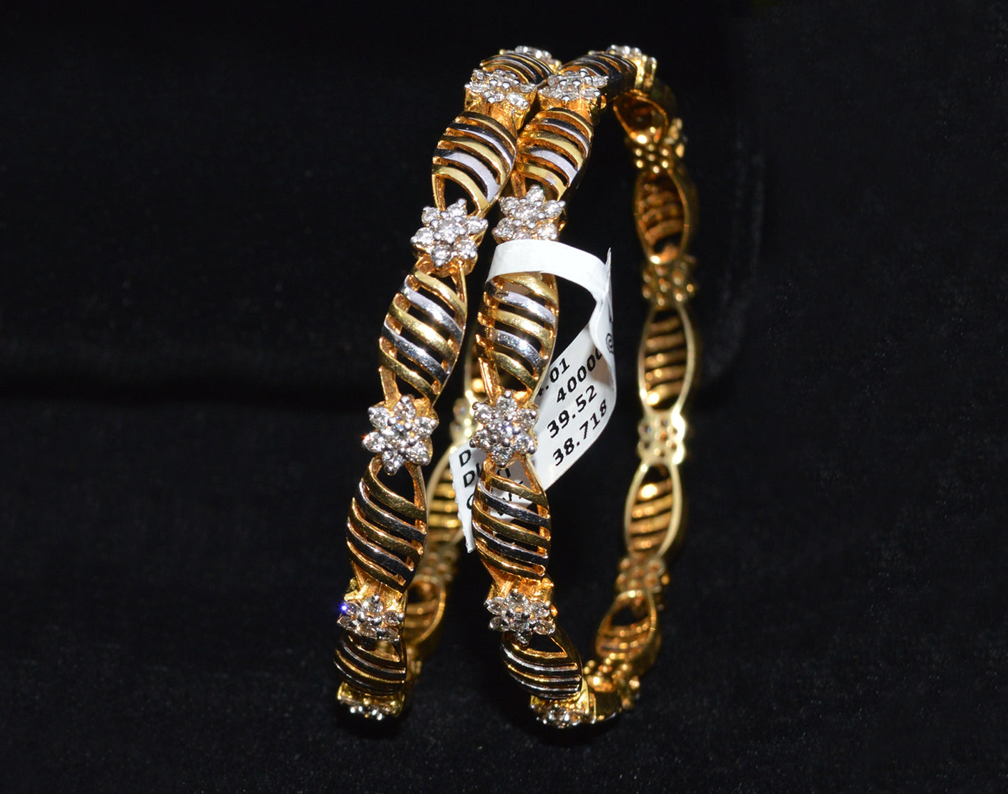 Timeless 18k Yellow & White Gold Diamond Bangle