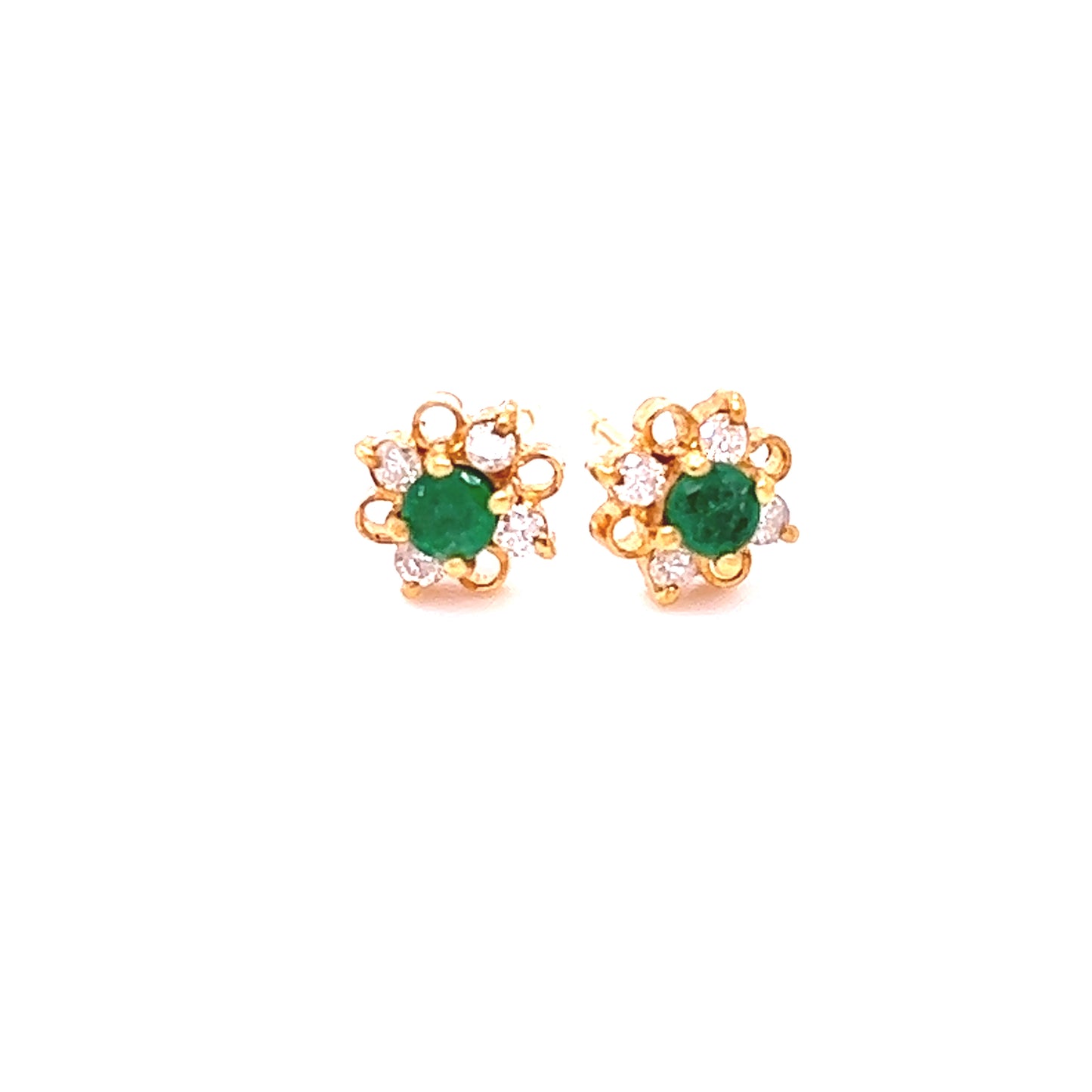 Emerald Diamond earrings