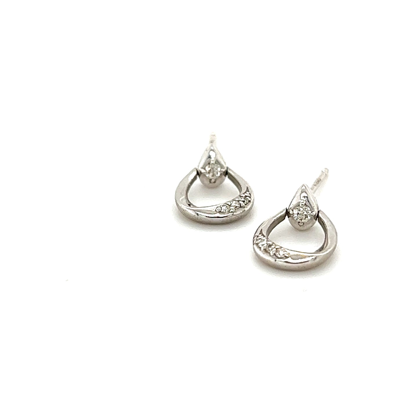Enchanting Platinum Bali Drop Earrings