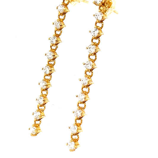 Marquise Journey Diamond Drop Earrings for Women
