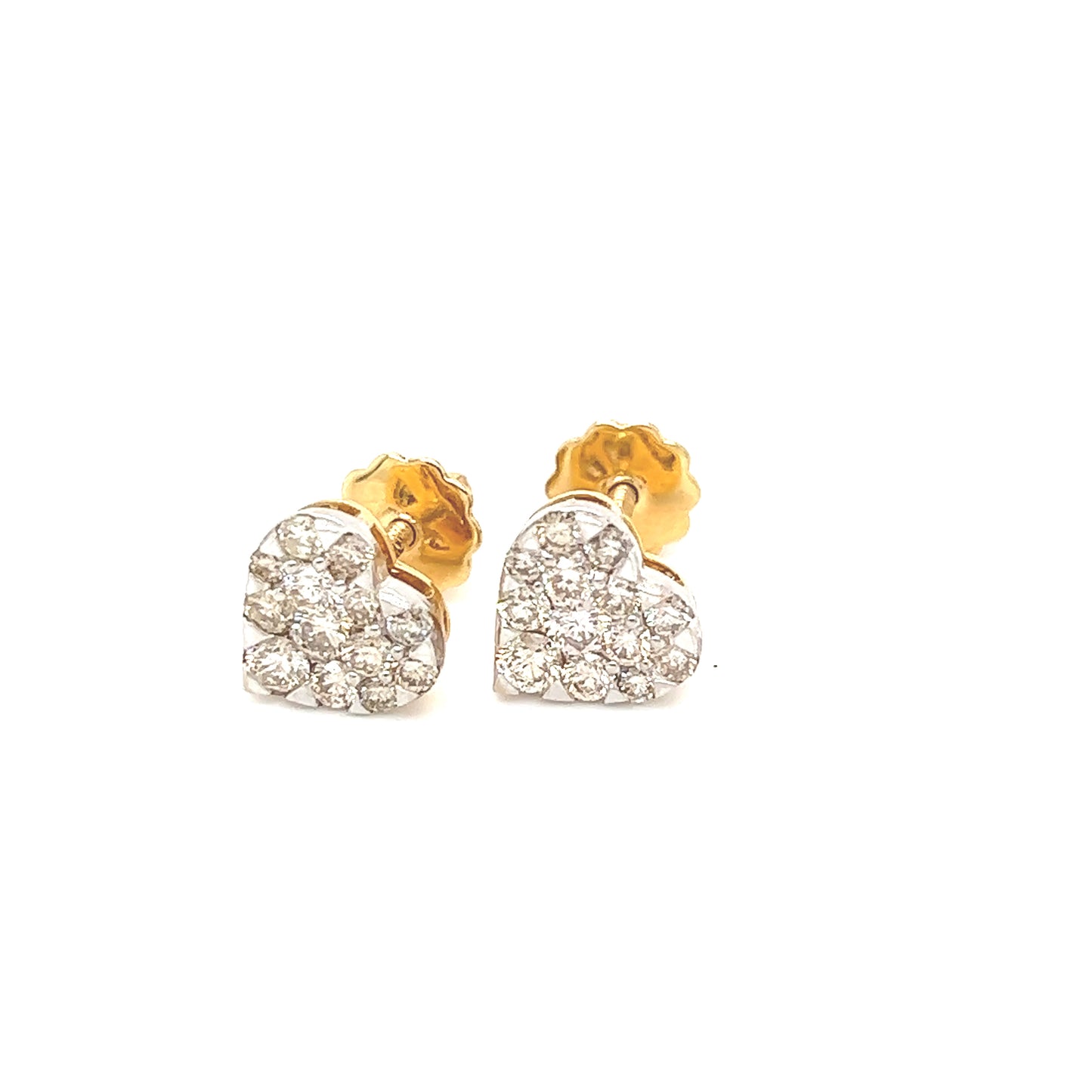Diamond Heart Studs