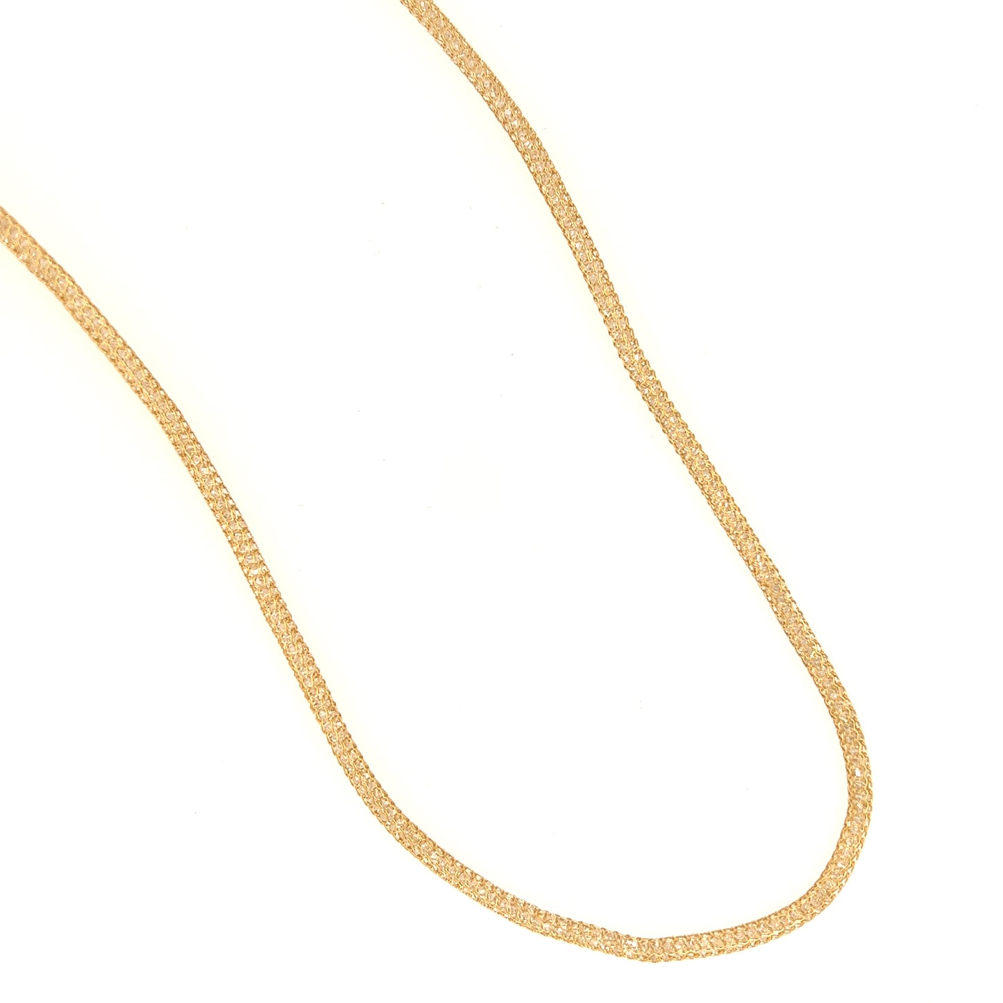 K18 Elegant Gold Net Necklace