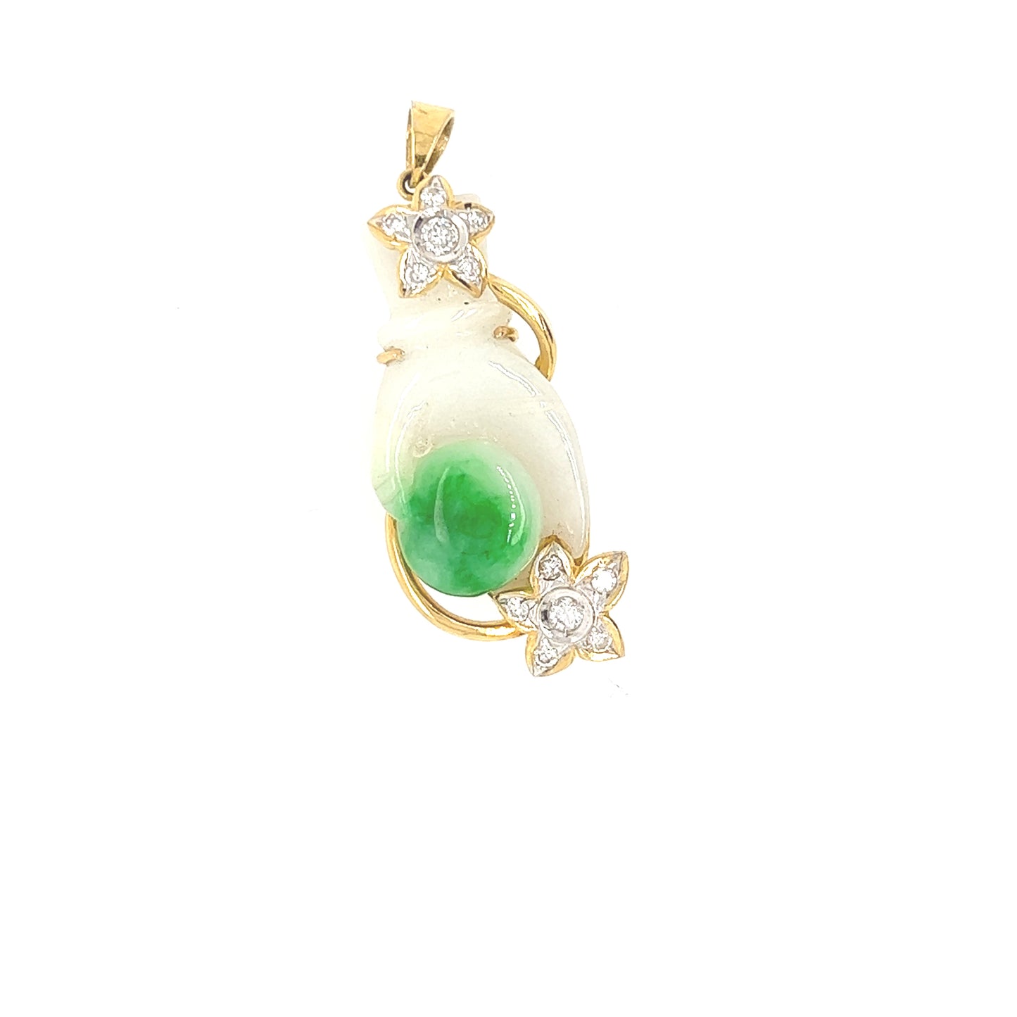 K18 Artisan Hand with Globe Pendant