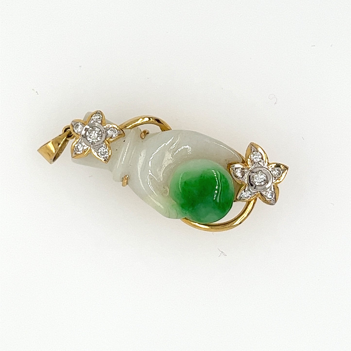 K18 Artisan Hand with Globe Pendant