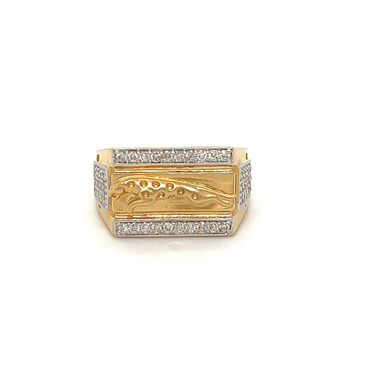 K14 Exotic & Bold Cheetah Men's Ring