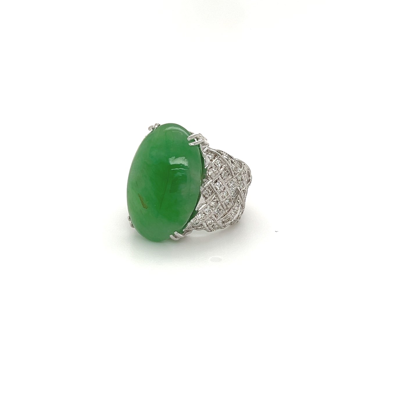 K18 Edgy 15ct Hisui Ring