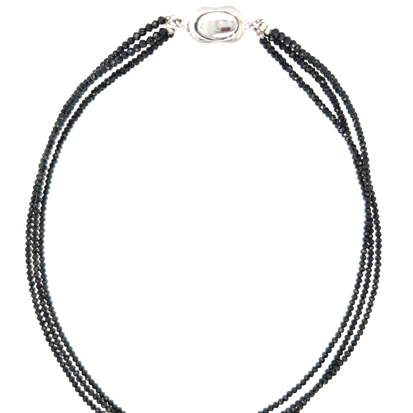Black Spinal Beaded Necklace