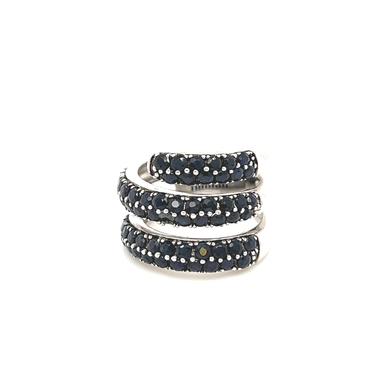 18K White Gold Blue Sapphire Ring