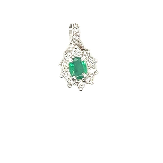 Marquise Emerald Pendant