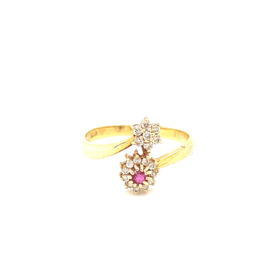 18K Cluster queer Ring