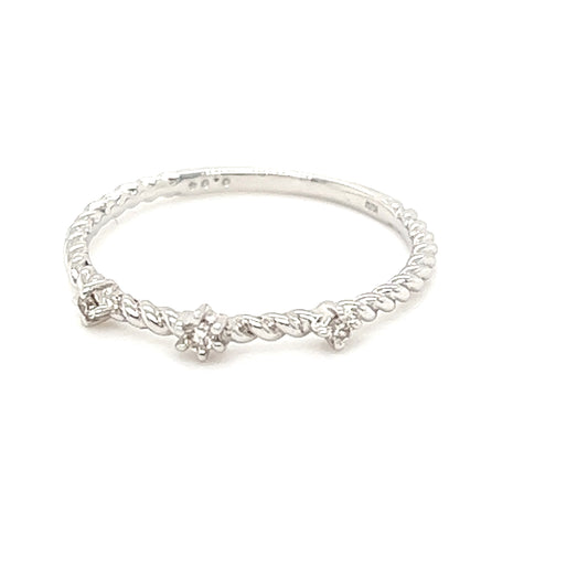 10K Minimilast Floral ring
